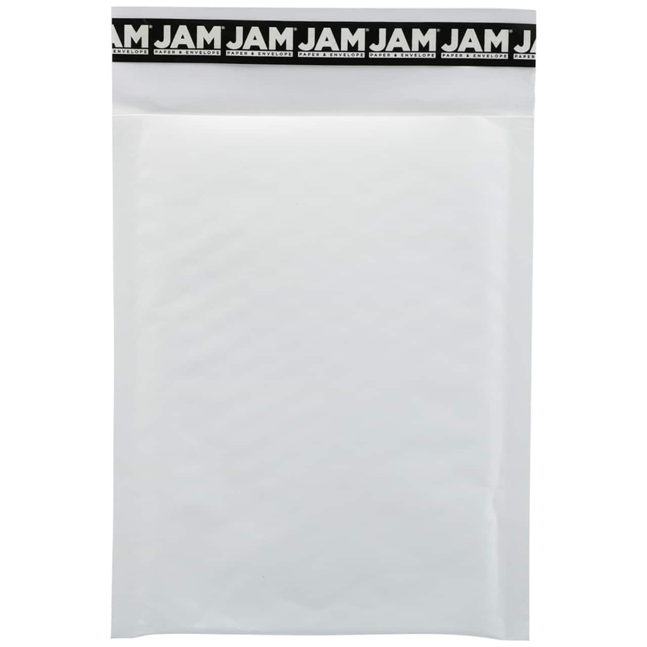 JAM Paper 6" x 8.5" White Kraft Bubble Lite Padded Mailers, 25ct.